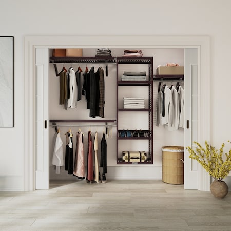 John Louis Home Solid Wood Reach-In Closet System Espresso Finish JLH-588